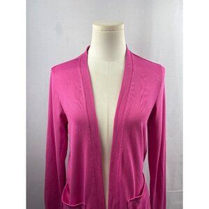 Hue Womens Pink Open Front Cardigan Small